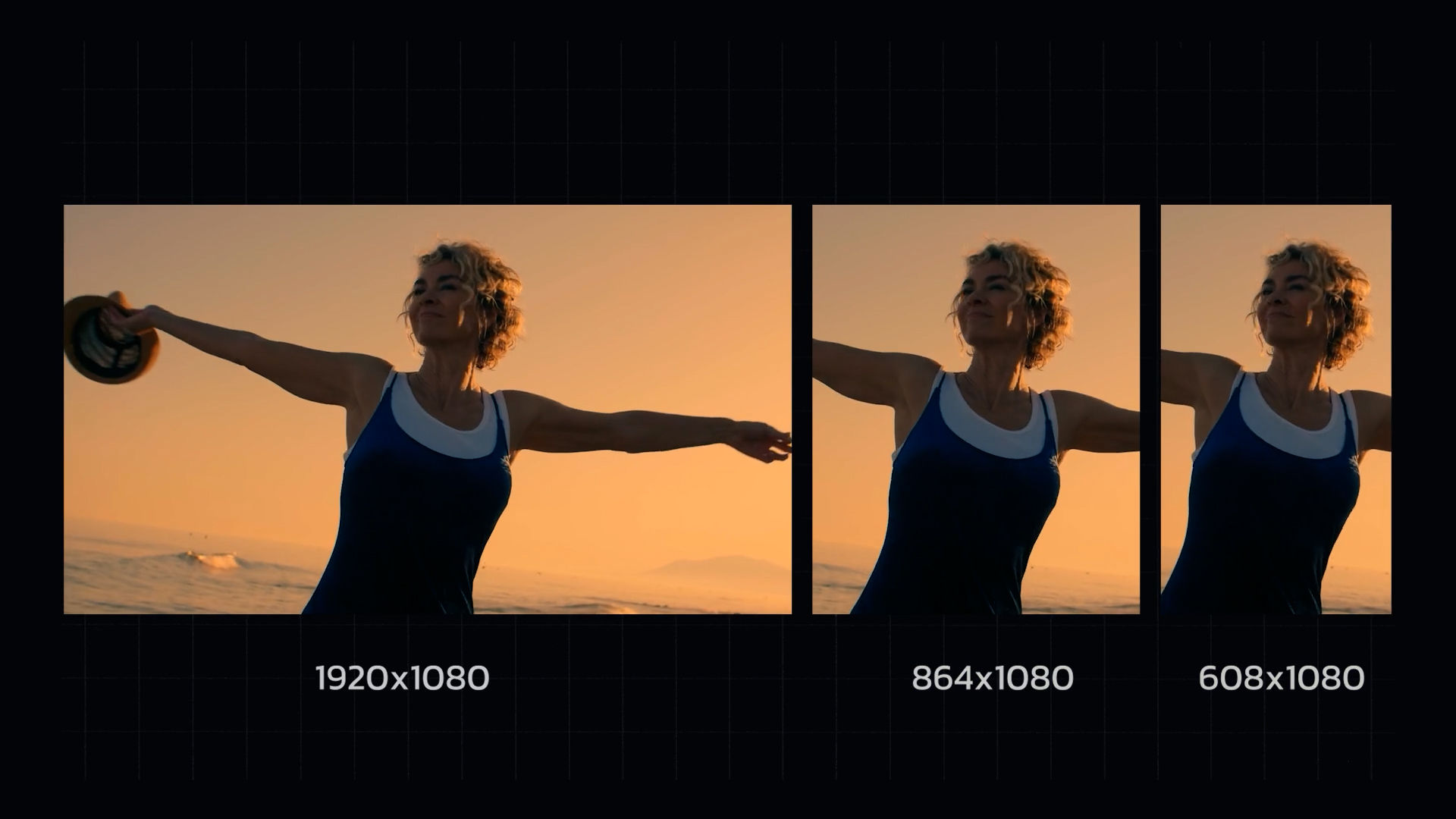 Variants demonstrating different video aspect ratios